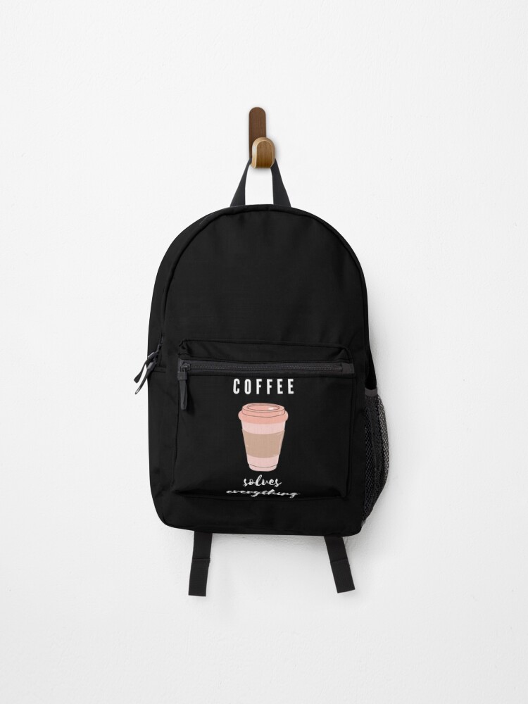 Thumbnail 1 of 3, Backpack, Coffee solves everything designed and sold by NiceSign.