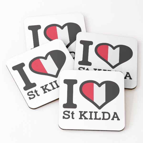 Aperçu de l'œuvre "I love St Kilda" AFL & AFLW Inspired Apparels, Merchandise, T-Shirts, Leggings, Skirt, Mask, Tablier, Eco Bag créée et vendue par Ink Inc.