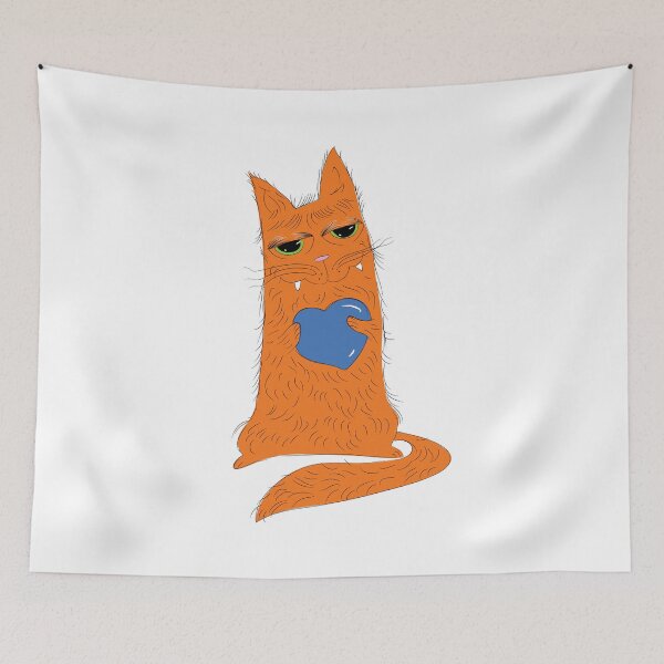 Item preview, Boris, dizzy cat with blue heart designed and sold by Stehler.