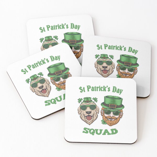 Item preview, Saint Patty's Day Cute Party Animals Happy Dog Lucky Leprechaun Party Squad designed and sold by RKA-Products.