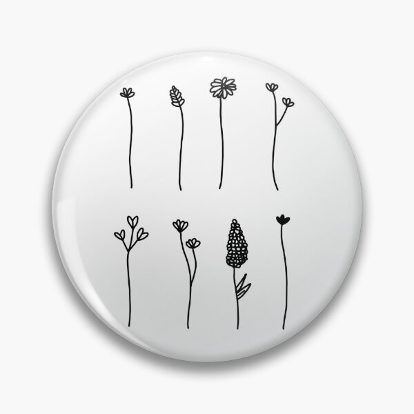 Item preview, Tall white and black flowers sticker pack designed and sold by megan1007.