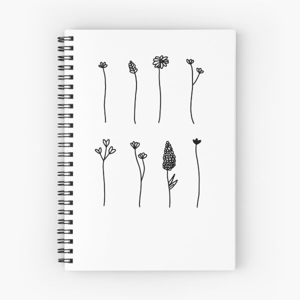 Item preview, Tall white and black flowers sticker pack designed and sold by megan1007.