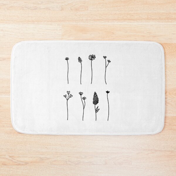 Item preview, Tall white and black flowers sticker pack designed and sold by megan1007.