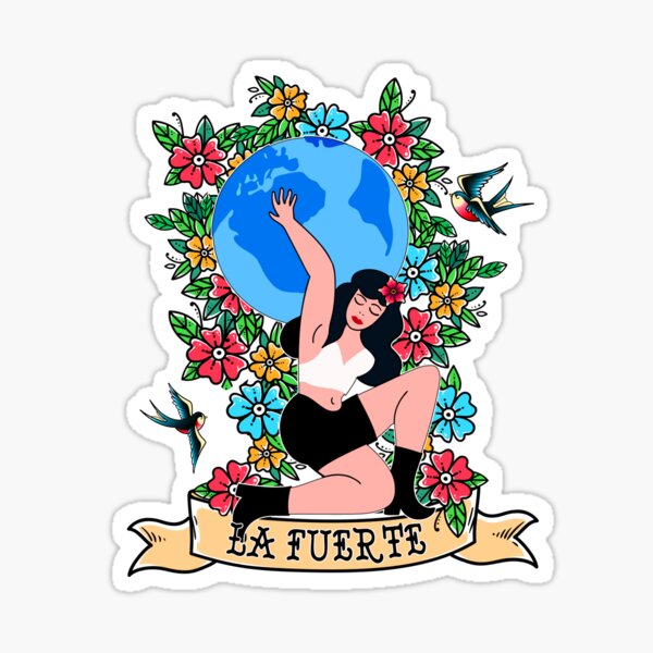 Item preview, La Fuerte Beautiful Floral Inspirational Strong Mexican Mujer Latina designed and sold by Socami.