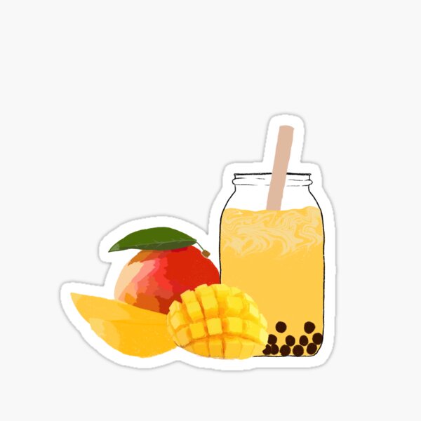 "Mango Boba" Sticker for Sale by JulianaWong Redbubble