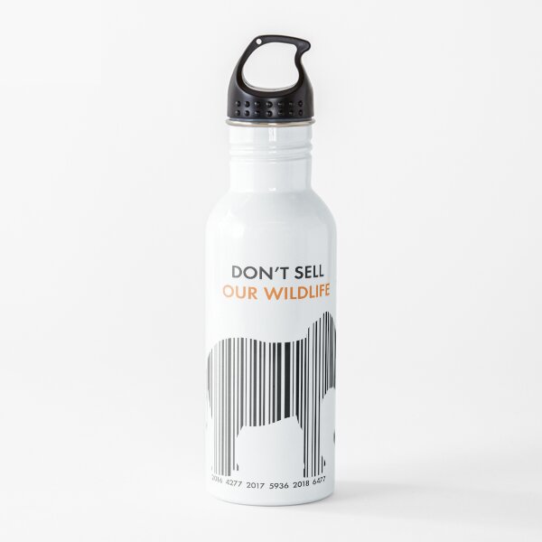 Elephant - Don't sell our wildlife Water Bottle
