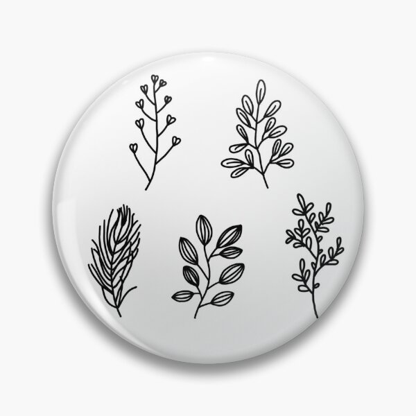 Item preview, black and white plant sticker pack 1 designed and sold by megan1007.