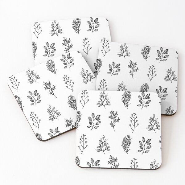 Item preview, black and white plant sticker pack 1 designed and sold by megan1007.