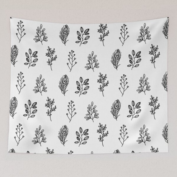 Item preview, black and white plant sticker pack 1 designed and sold by megan1007.