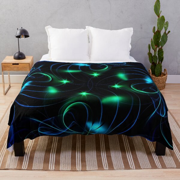 Item preview, Psytrance Design - Psychedelic Flame Fractal - Blue Green Spirograph designed and sold by JordanHolmes.