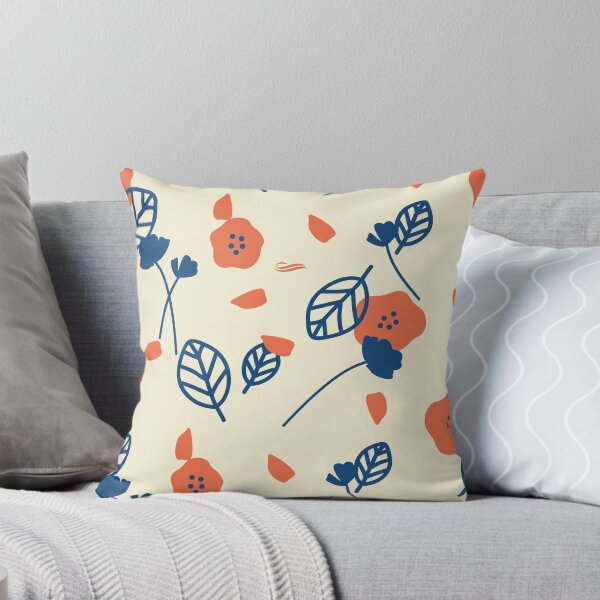 Item preview, Cream Blue Orange Pattern designed and sold by Casper-Designs.