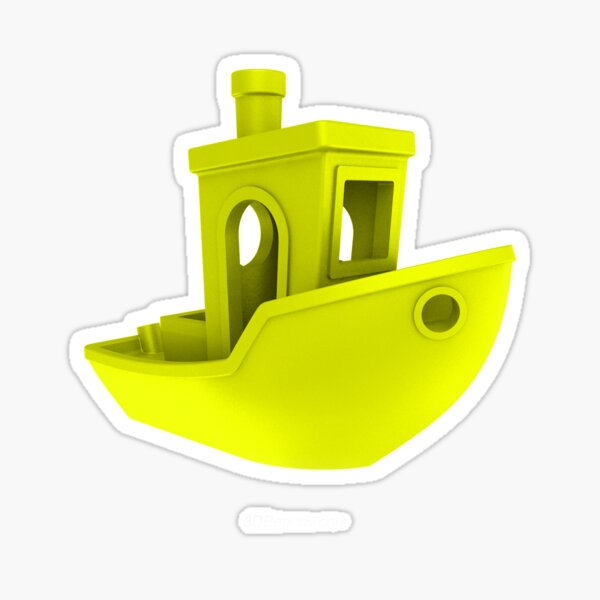 3D Benchy YELLOW Sticker