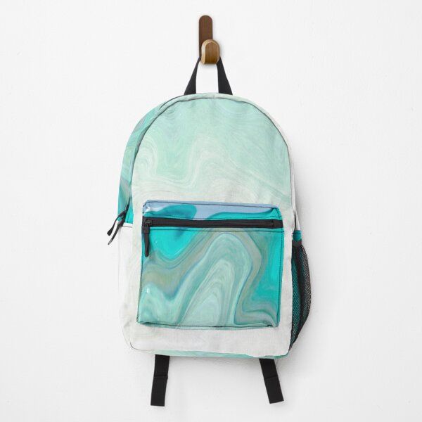 Item preview, Abstract light blue aqua teal fluid waves background designed and sold by Marilena Strambu.