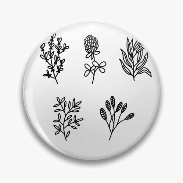 Item preview, black and white plant sticker pack 2 designed and sold by megan1007.