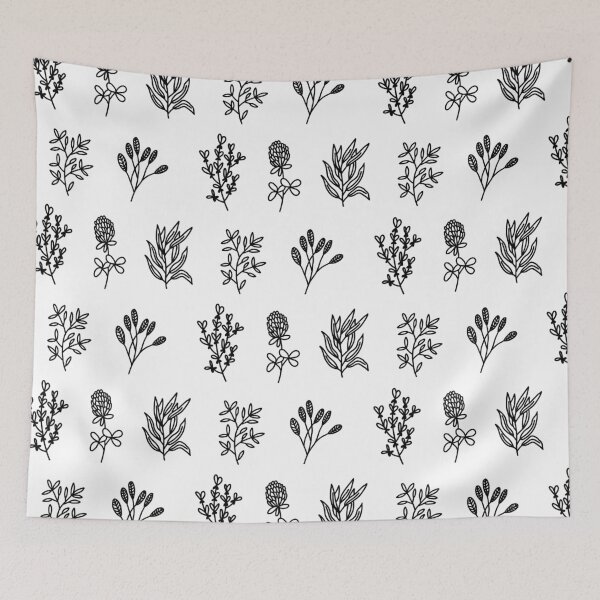 Item preview, black and white plant sticker pack 2 designed and sold by megan1007.
