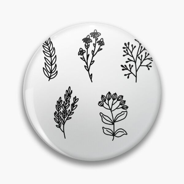 Item preview, black and white plant sticker pack 3 designed and sold by megan1007.