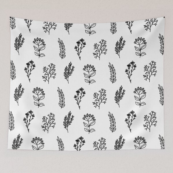 Item preview, black and white plant sticker pack 3 designed and sold by megan1007.