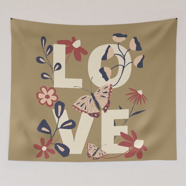 Item preview, Retro love floral layers pattern designed and sold by Rainces.