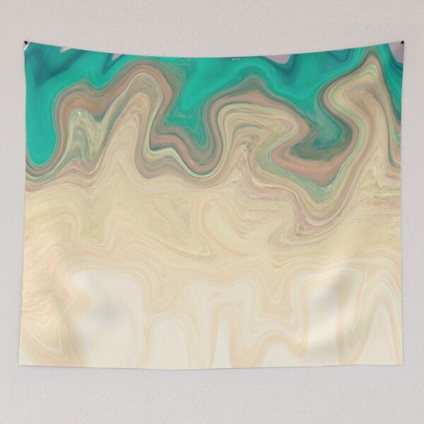 Item preview, Pale sandy beige abstract fluid waves background designed and sold by Marilena Strambu.