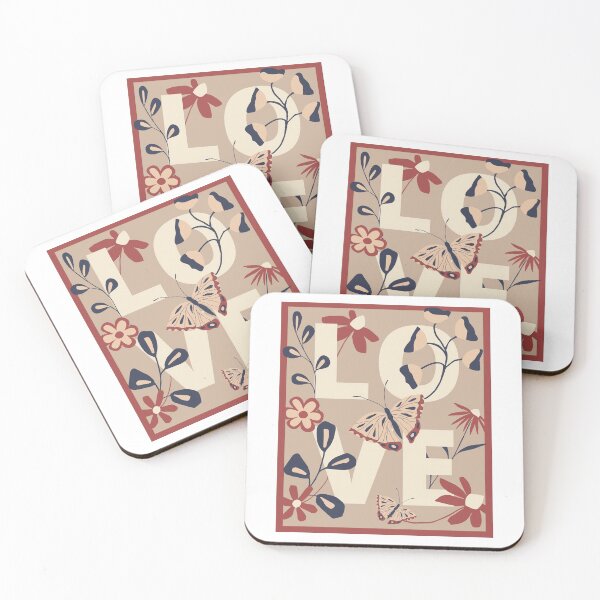 Item preview, Retro love floral layers pattern designed and sold by Rainces.