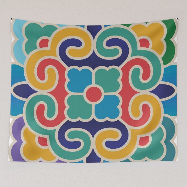 Item preview, Korean Traditional Beige Pattern Style 3 on White BG designed and sold by FollowtheOrigin.