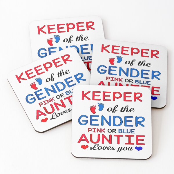 Item preview, Keeper Of The Gender Pink Or Blue Auntie Loves You designed and sold by YOUR-LOOK.