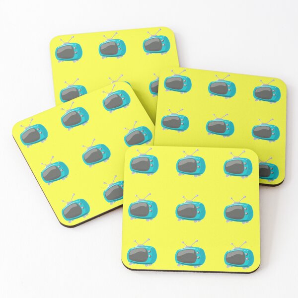 Item preview, Cartoon TV Graphic Pattern Yellow Background designed and sold by BrokenUnicorn.