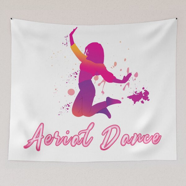 Item preview, Aerial Dance watercolor jumping girl designed and sold by KAFDESIGN.