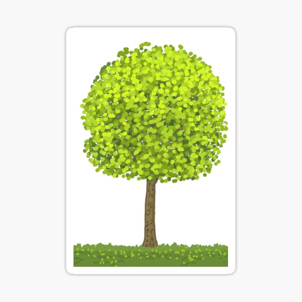 "a green tree" Sticker by jiyongawesome Redbubble