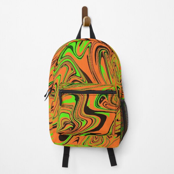 Item preview, Liquid swirl abstract in green orange and black designed and sold by passing-through.