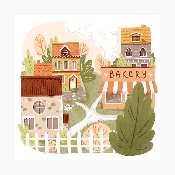 Sweet Little Village Photographic Print