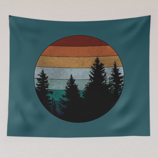 Item preview, Retro Forest Sunset designed and sold by GyngerGarza.