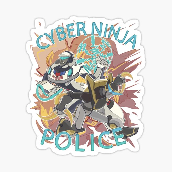 Vista previa del artículo con la obra «Policía ciber ninja», diseñado y vendido por Charliedzilla.