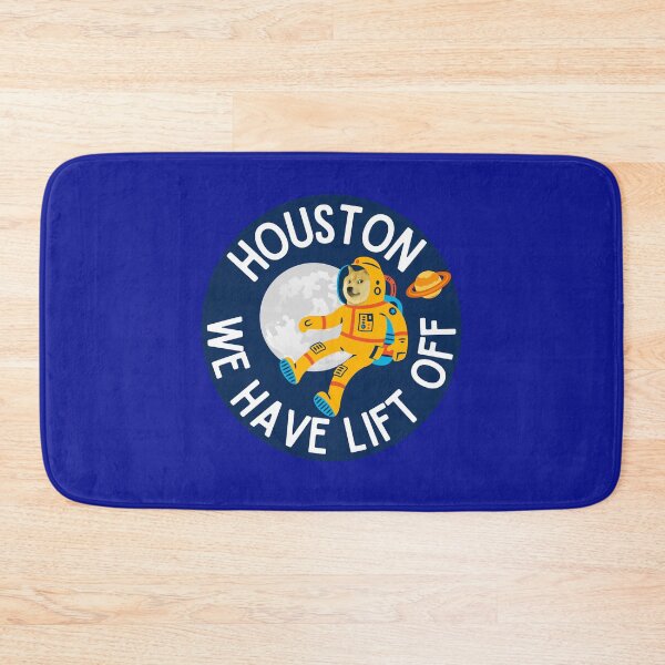 Item preview, Dogecoin- Houston, We have Lift Off (Blue with white text) designed and sold by UnleyDesign.