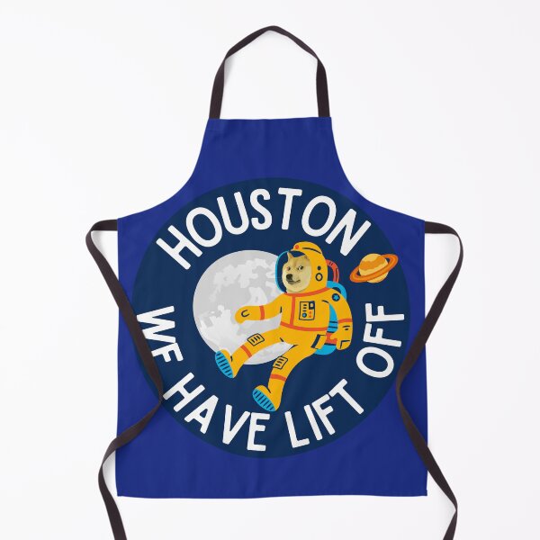 Item preview, Dogecoin- Houston, We have Lift Off (Blue with white text) designed and sold by UnleyDesign.