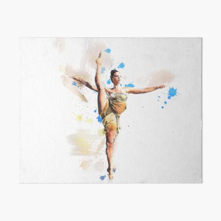 Aerial Dance watercolor ballet girl Art Board Print