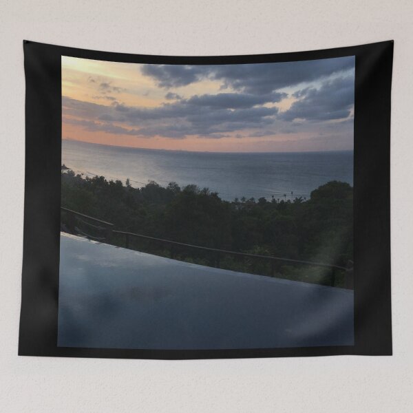 Item preview, Fantastic sunset with an unfinity swimming pool designed and sold by vibeno1.