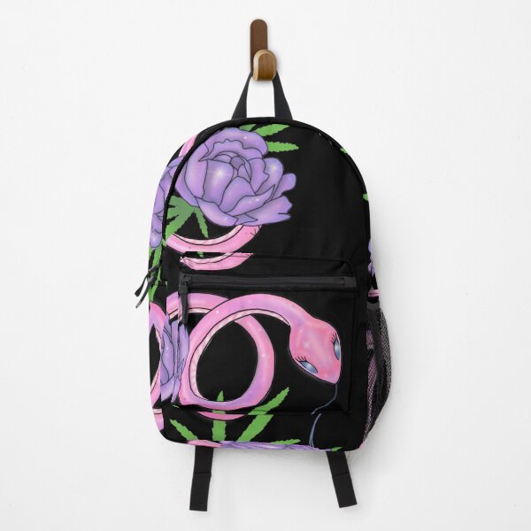 Item preview, Pink snake purple roses designed and sold by CraftKrazie.
