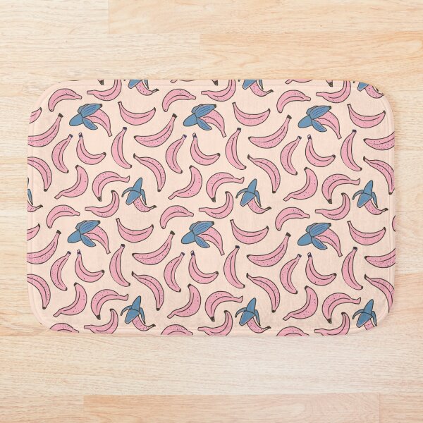 Item preview, Retro seamless pattern with pink - blue bananas on ivory backgrounds designed and sold by annetc-designs.