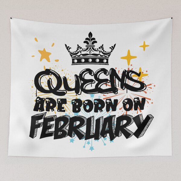 Item preview, Queens Are Born On February Funny Birthday Design designed and sold by Xrizen  Designs.
