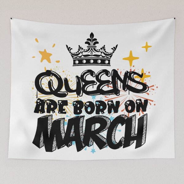 Item preview, Queens Are Born On March Funny Birthday Design designed and sold by Xrizen  Designs.