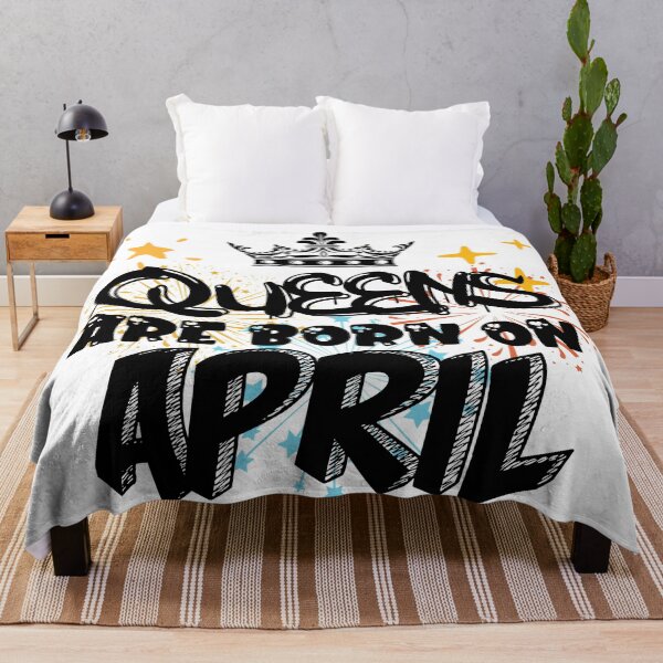 Item preview, Queens Are Born On April Funny Birthday Design designed and sold by Xrizen  Designs.