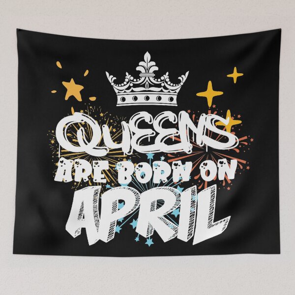 Item preview, Copy of Queens Are Born On April Funny Birthday Design designed and sold by Xrizen  Designs.