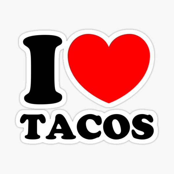 ""I Heart Tacos"" Sticker for Sale by CreativoDesign Redbubble