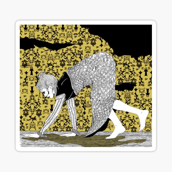 Aperçu de l'œuvre Le papier peint jaune rampant créée et vendue par mattdoug.