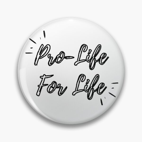 Item preview, Pro-Life For Life (black hollow text) designed and sold by Grace Feucht.