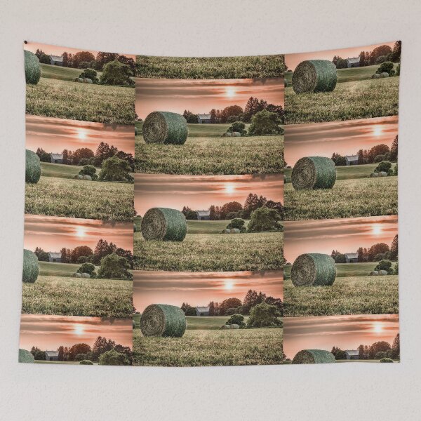 Item preview, Puesta de sol sobre el campo de heno 2 designed and sold by Robert Alsop.