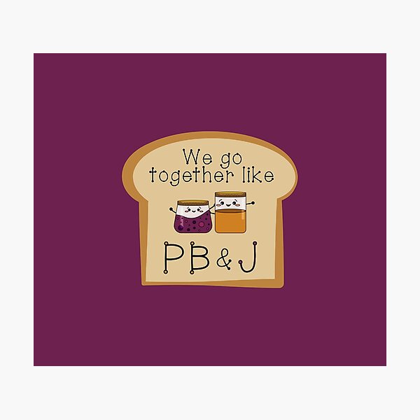 Item preview, We Go Together Like PB & J! (On Jelly Purple) designed and sold by PawsitiveMum.