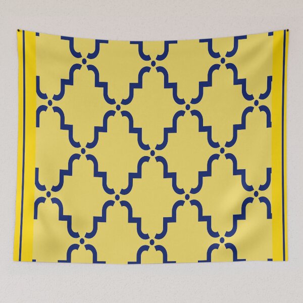 Item preview, Royal Yellow and Blue Ornament Pattern 01 designed and sold by vortexatelier.