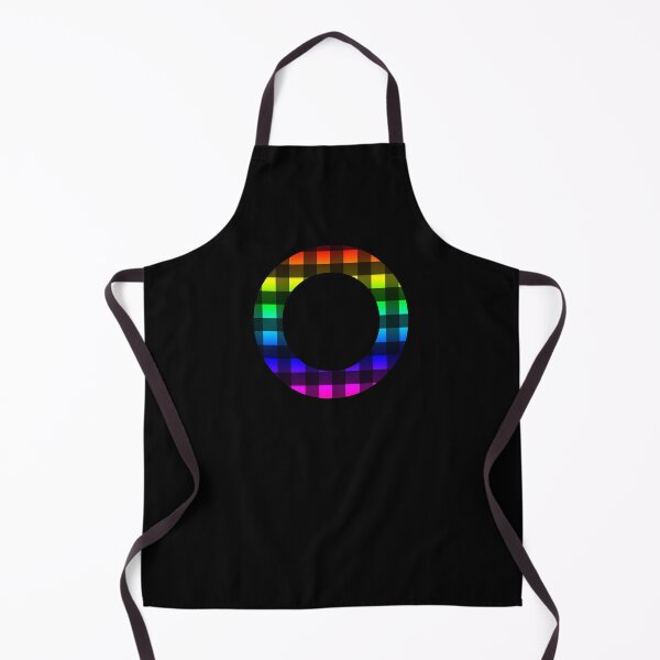 Item preview, The Letter O - Monogram in Rainbow and Black Buffalo Plaid designed and sold by Bumblefuzzies.